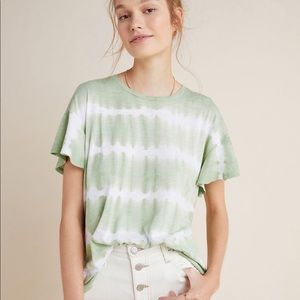 Anthropologie | MARTHA FLUTTER-SLEEVED TEE | Sz SP